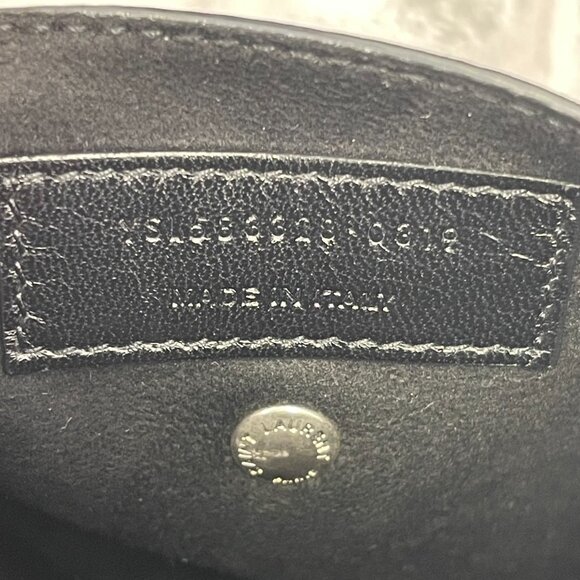 Saint Laurent Teddy Lambskin Leather Bucket Bag w/ Pochette in Black- Preowned - Picture 6 of 15